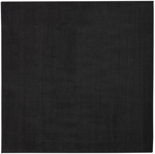 5' X 5' Black Square Indoor Outdoor Area Rug