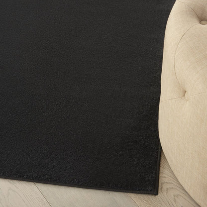 5' X 5' Black Square Indoor Outdoor Area Rug HomeRoots