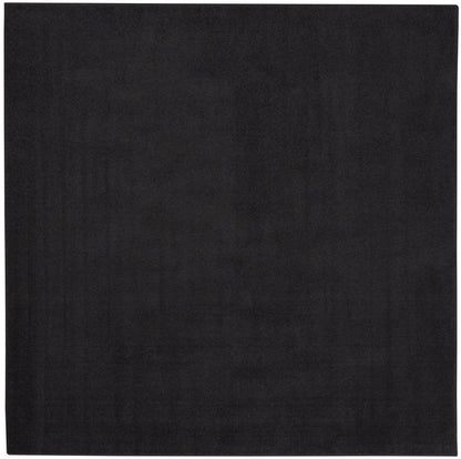 5' X 5' Black Square Indoor Outdoor Area Rug
