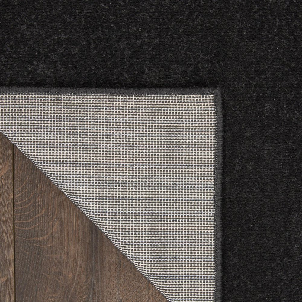 5' X 5' Black Square Indoor Outdoor Area Rug HomeRoots