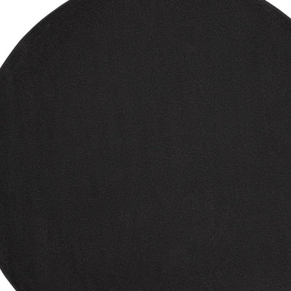 6' X 6' Black Round Indoor Outdoor Area Rug HomeRoots