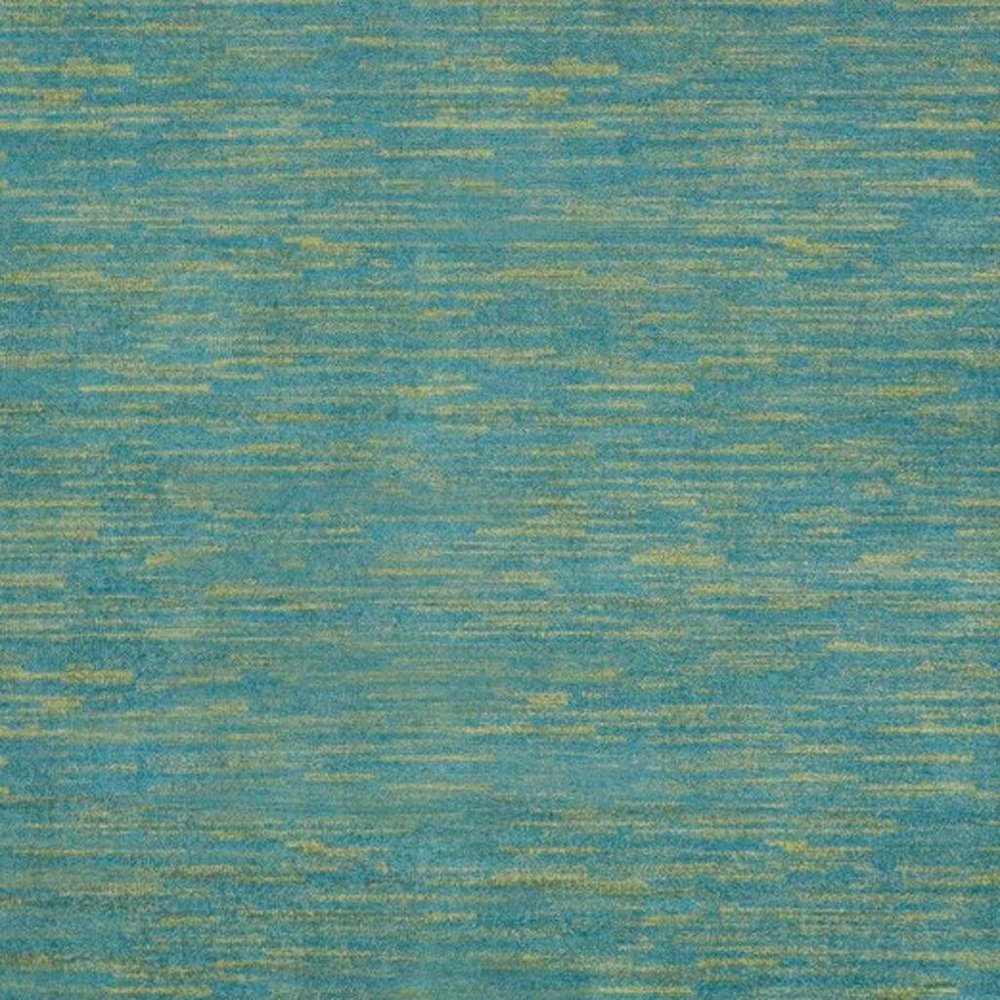 5' X 5' Blue And Green Square Indoor Outdoor Area Rug HomeRoots