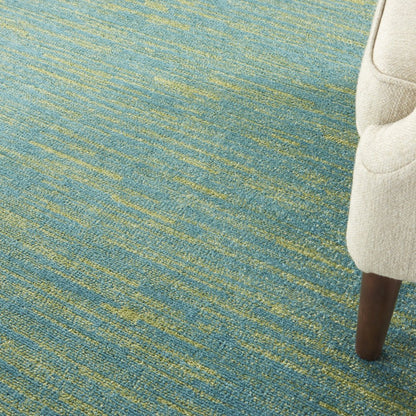 5' X 5' Blue And Green Square Indoor Outdoor Area Rug HomeRoots