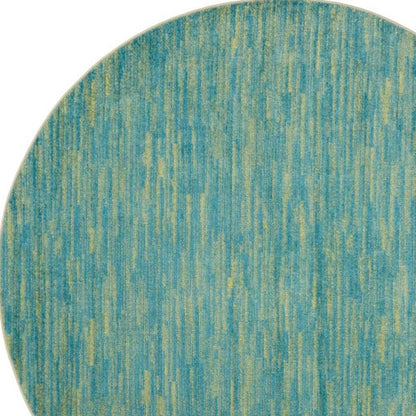 6' X 6' Blue And Green Round Indoor Outdoor Area Rug HomeRoots