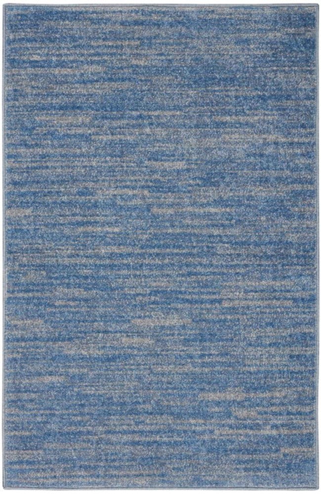 4' Runner Blue And Gray Indoor Outdoor Runner Rug HomeRoots