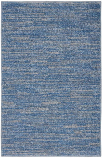 4' Runner Blue And Gray Indoor Outdoor Runner Rug HomeRoots