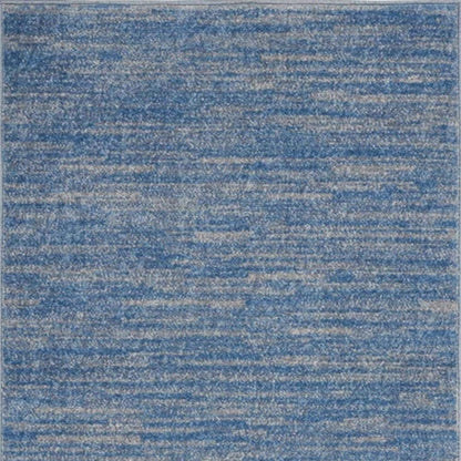 4' Runner Blue And Gray Indoor Outdoor Runner Rug HomeRoots