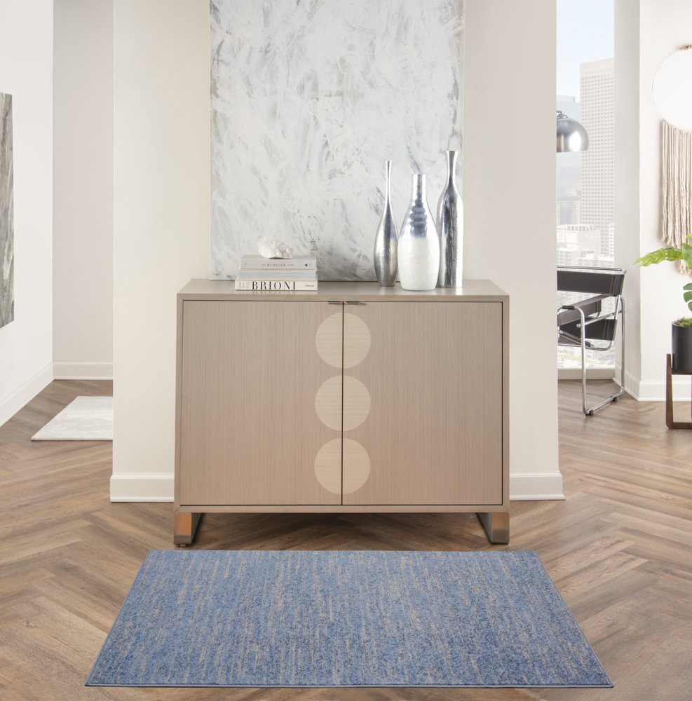 3' X 5' Blue And Gray Indoor Outdoor Area Rug HomeRoots