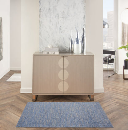 3' X 5' Blue And Gray Indoor Outdoor Area Rug HomeRoots