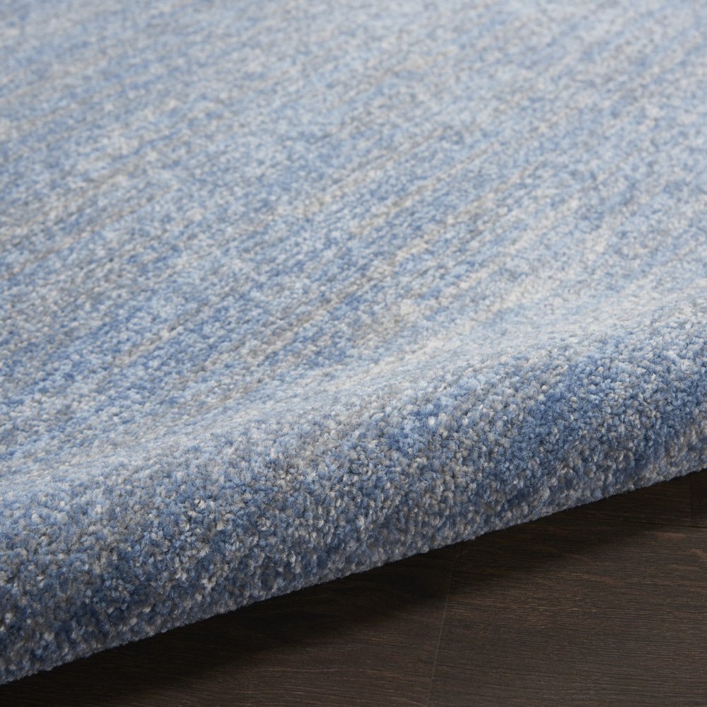 6' X 6' Blue And Gray Round Indoor Outdoor Area Rug — view 5