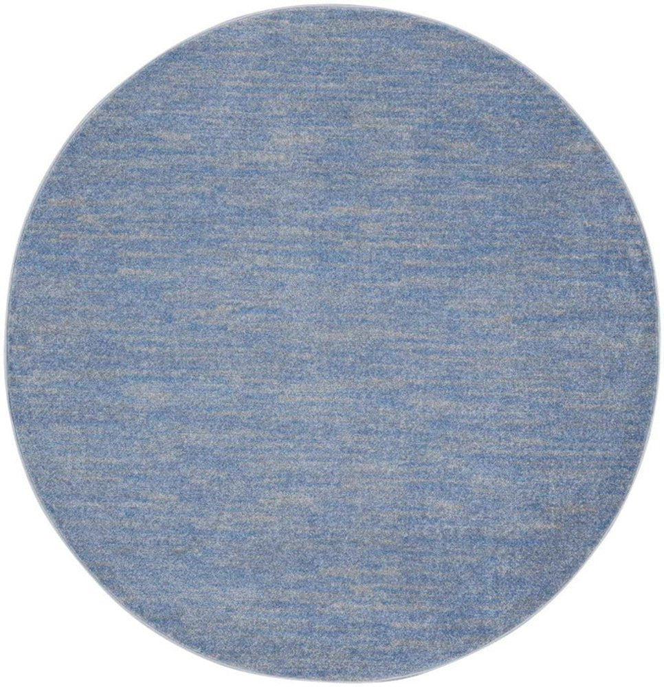 6' X 6' Blue And Gray Round Indoor Outdoor Area Rug HomeRoots