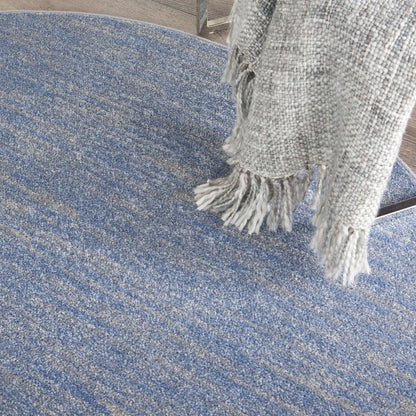 6' X 6' Blue And Gray Round Indoor Outdoor Area Rug HomeRoots