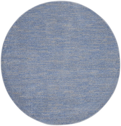 6' X 6' Blue And Gray Round Indoor Outdoor Area Rug HomeRoots