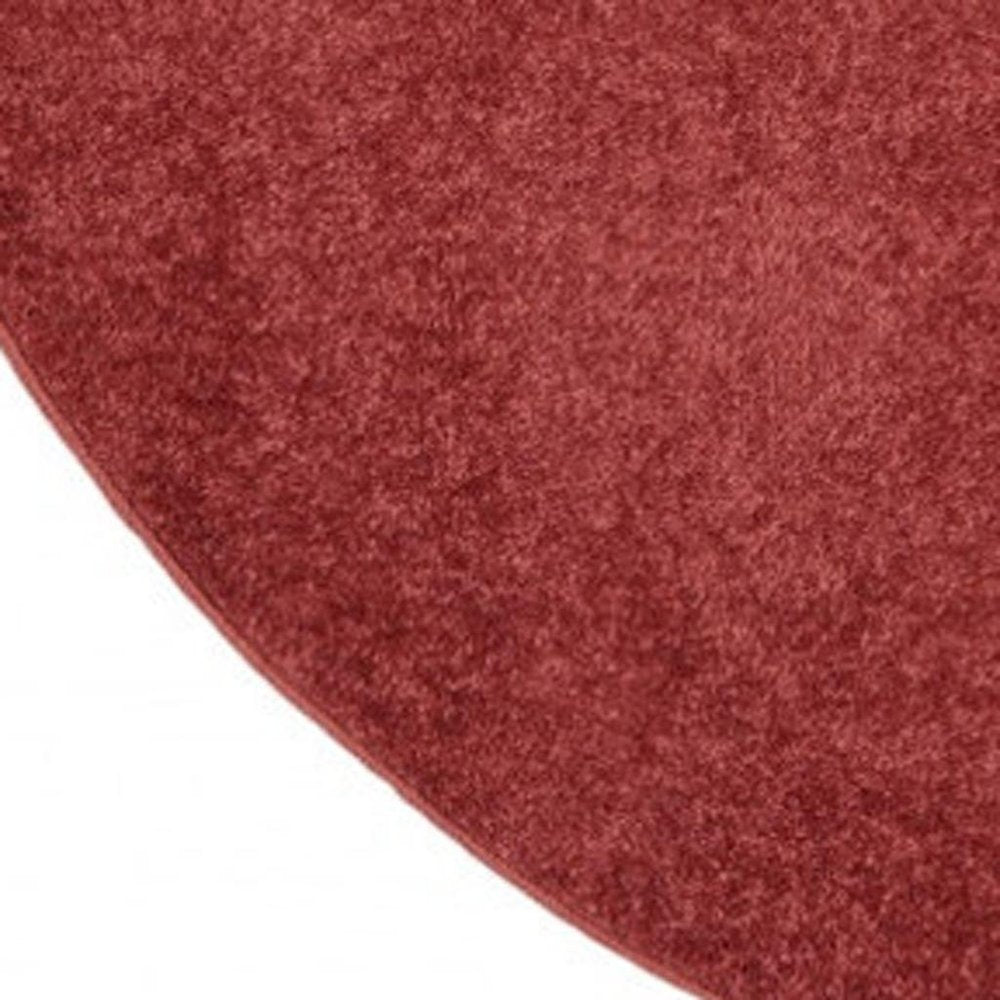 4' Brick Red Round Indoor Outdoor Area Rug — view 2