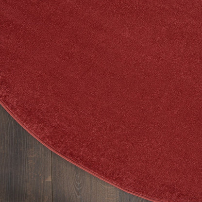6' X 6' Brick Red Round Indoor Outdoor Area Rug HomeRoots
