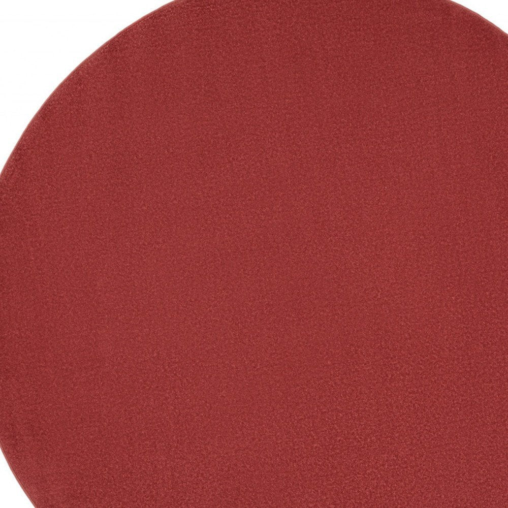6' X 6' Brick Red Round Indoor Outdoor Area Rug HomeRoots