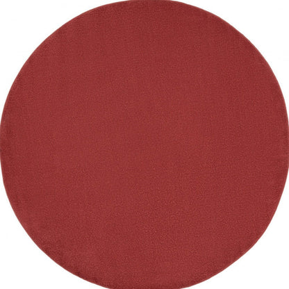 6' X 6' Brick Red Round Indoor Outdoor Area Rug HomeRoots