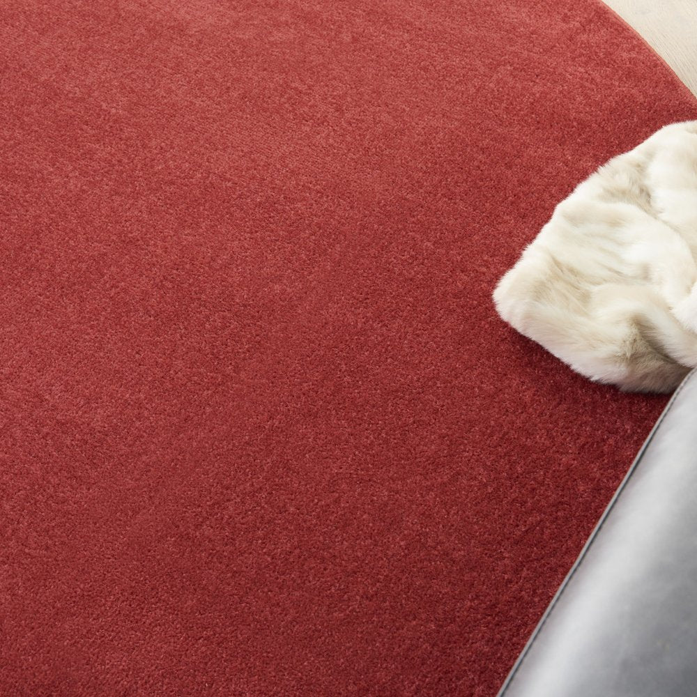 6' X 6' Brick Red Round Indoor Outdoor Area Rug — view 7