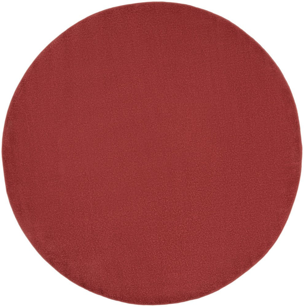 6' X 6' Brick Red Round Indoor Outdoor Area Rug HomeRoots