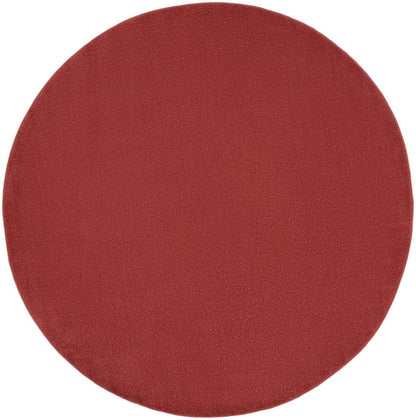 6' X 6' Brick Red Round Indoor Outdoor Area Rug HomeRoots