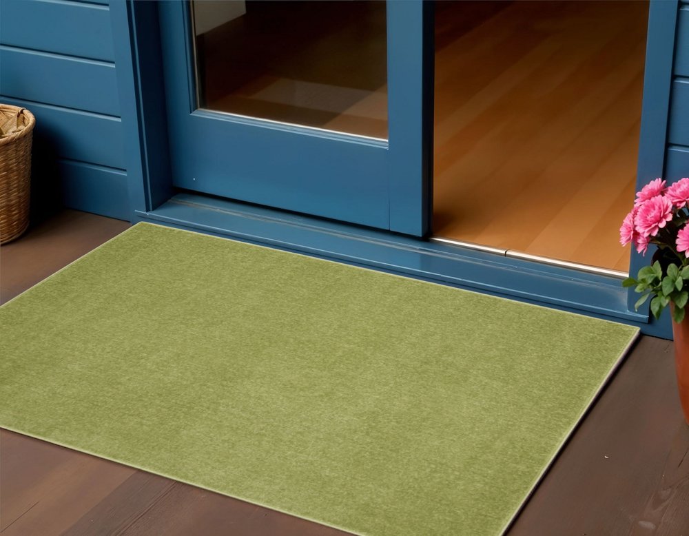 3' X 5' Green Indoor Outdoor Area Rug HomeRoots