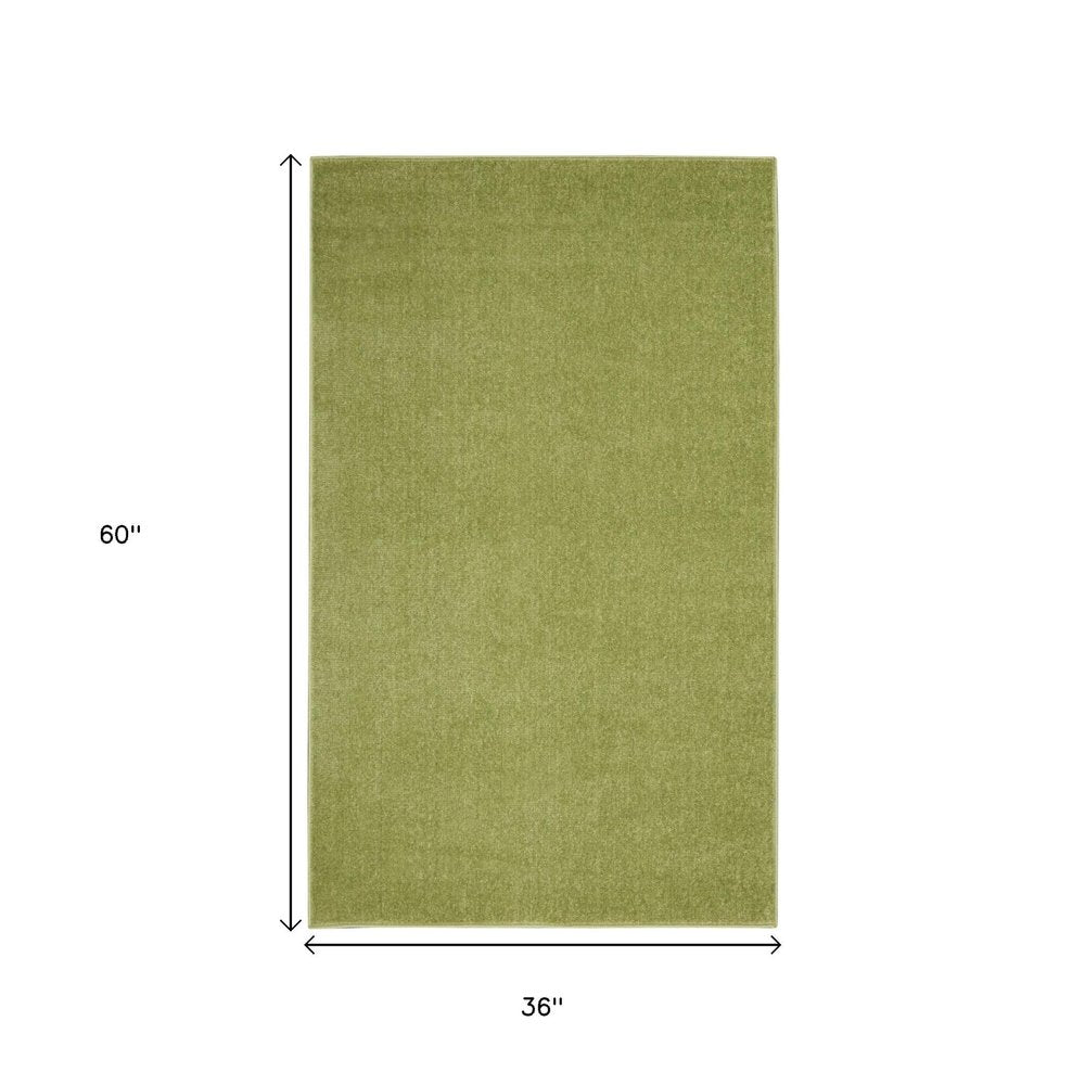 3' X 5' Green Indoor Outdoor Area Rug — view 4