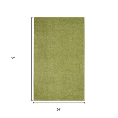 3' X 5' Green Indoor Outdoor Area Rug HomeRoots
