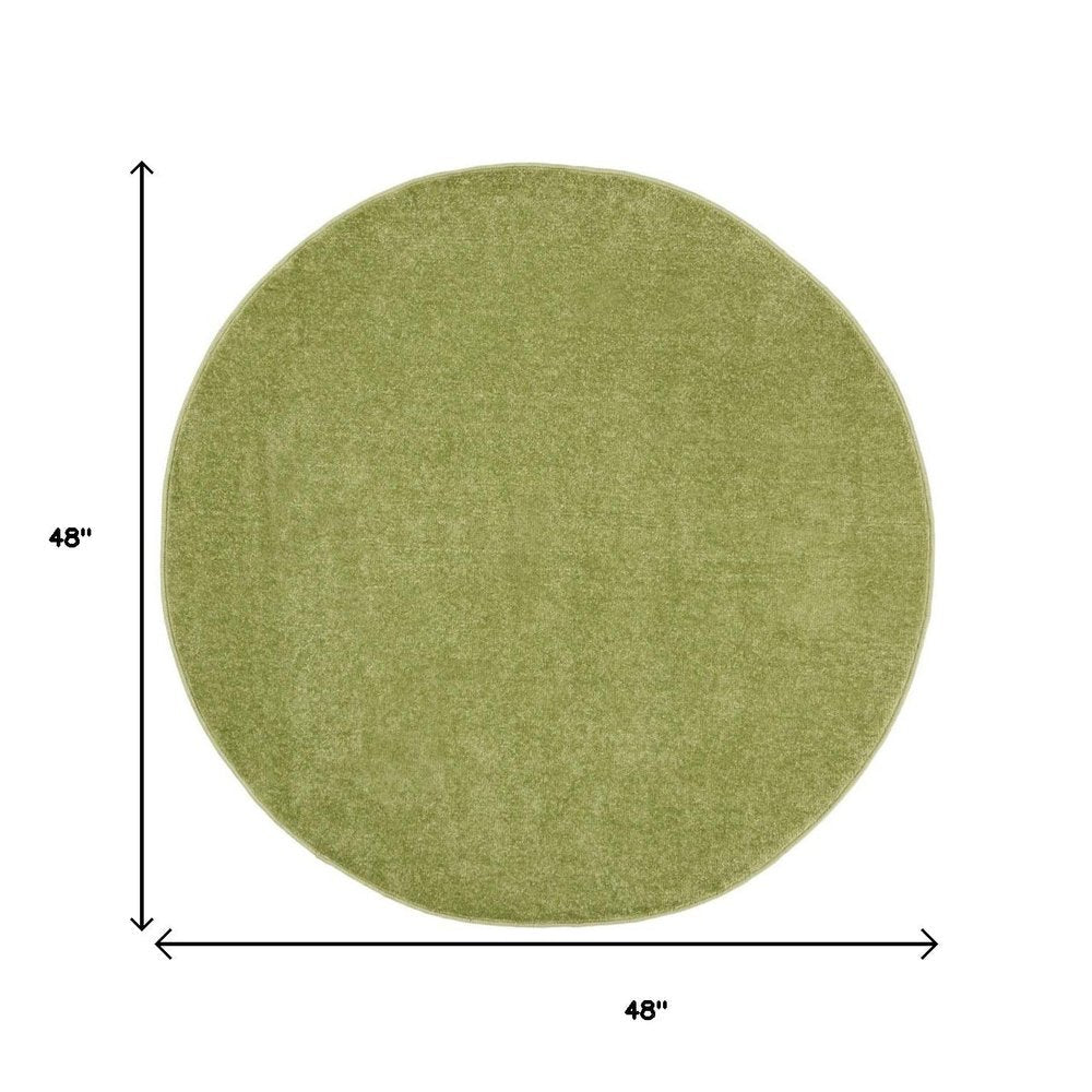 4' Green Round Indoor Outdoor Area Rug — view 4
