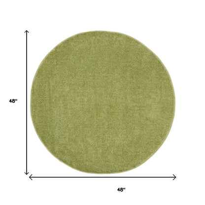 4' Green Round Indoor Outdoor Area Rug HomeRoots