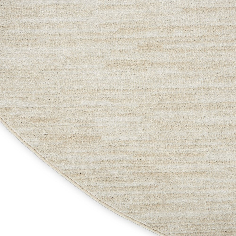 4' Beige And Ivory Round Indoor Outdoor Area Rug HomeRoots