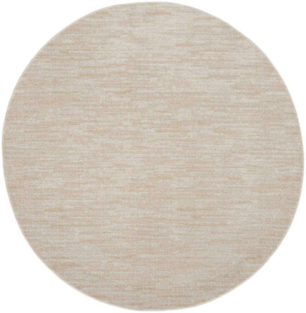 6' X 6' Beige And Ivory Round Indoor Outdoor Area Rug HomeRoots