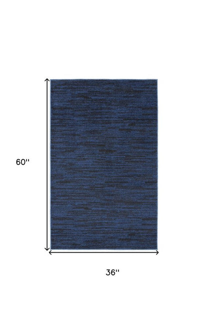 3' X 5' Blue Indoor Outdoor Area Rug HomeRoots