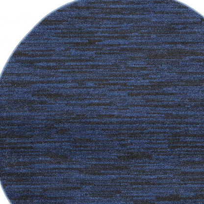 4' Blue Round Indoor Outdoor Area Rug HomeRoots