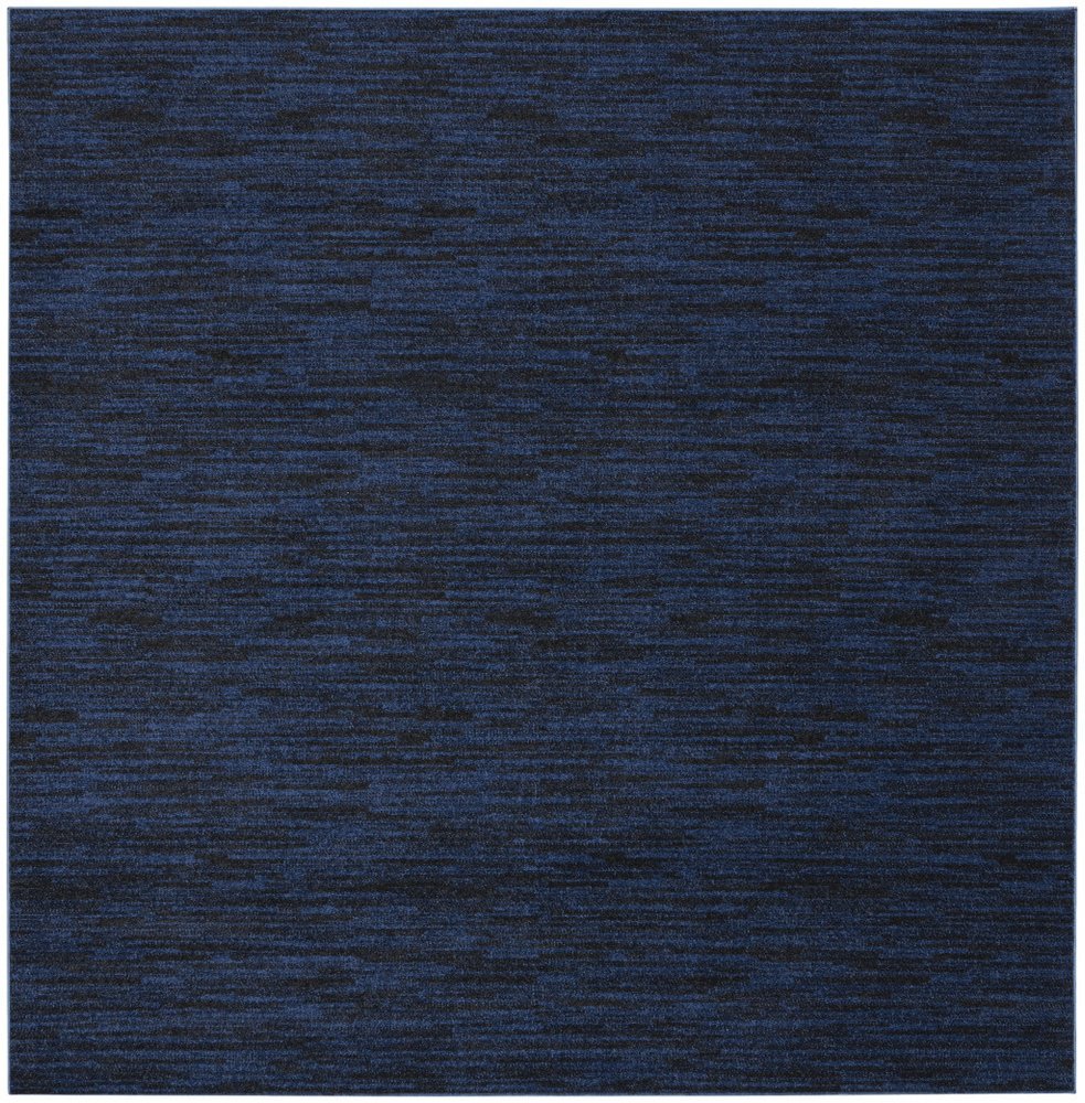 5' Midnight Blue Square Indoor Outdoor Area Rug HomeRoots