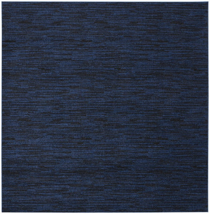 5' Midnight Blue Square Indoor Outdoor Area Rug HomeRoots