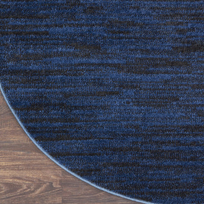 6' X 6' Blue Round Indoor Outdoor Area Rug HomeRoots