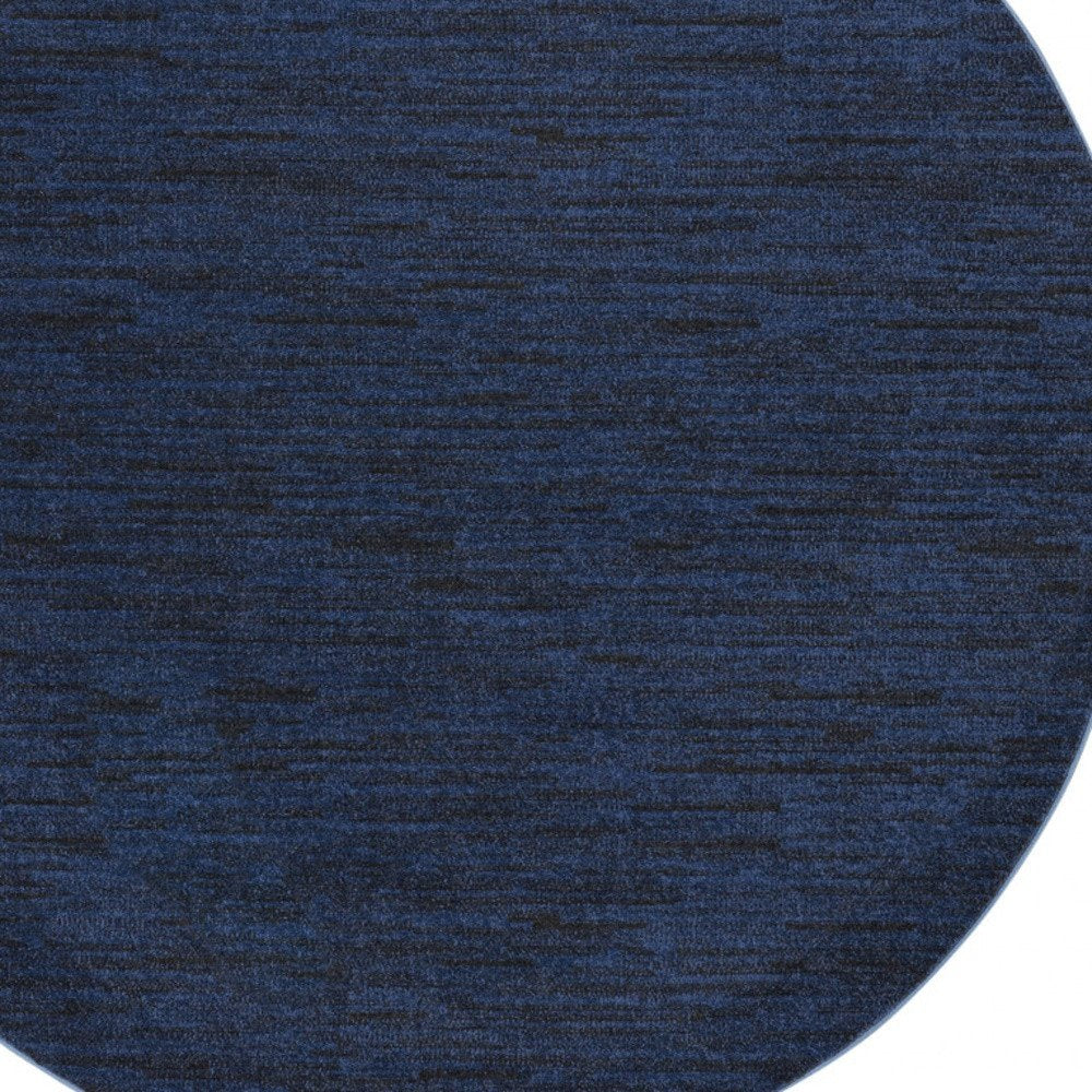 6' X 6' Blue Round Indoor Outdoor Area Rug — view 1