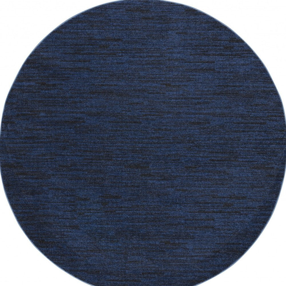6' X 6' Blue Round Indoor Outdoor Area Rug — view 2