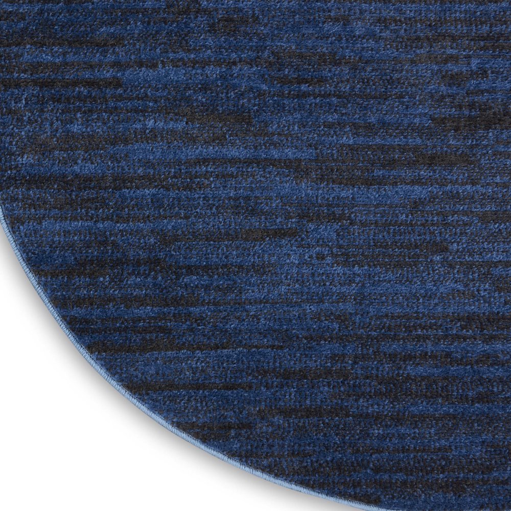 6' X 6' Blue Round Indoor Outdoor Area Rug HomeRoots