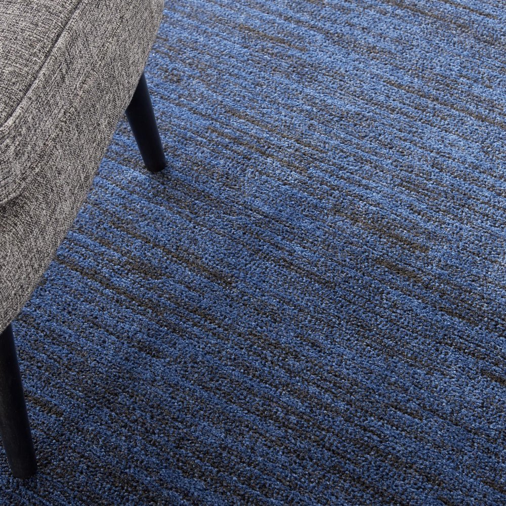 6' X 6' Blue Round Indoor Outdoor Area Rug — view 6