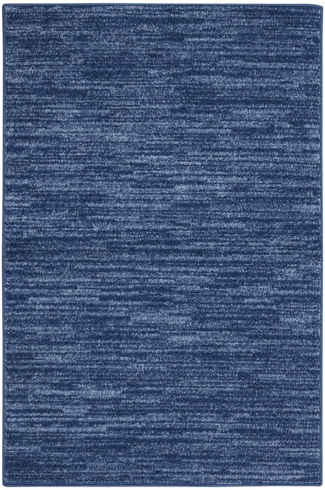 4' Runner Navy Blue Indoor Outdoor Runner Rug — view 7