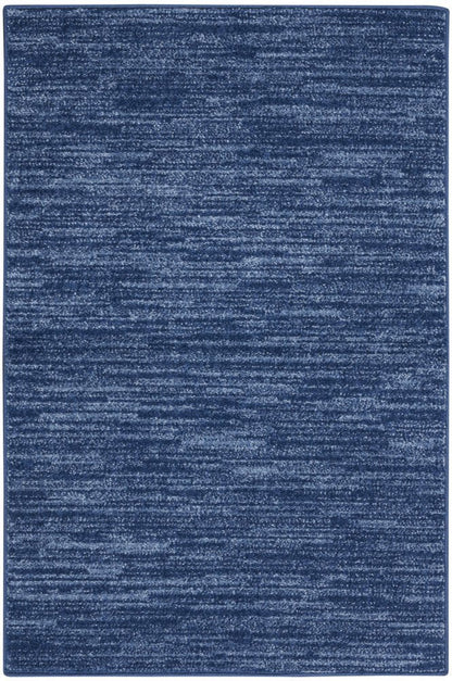 4' Runner Navy Blue Indoor Outdoor Runner Rug