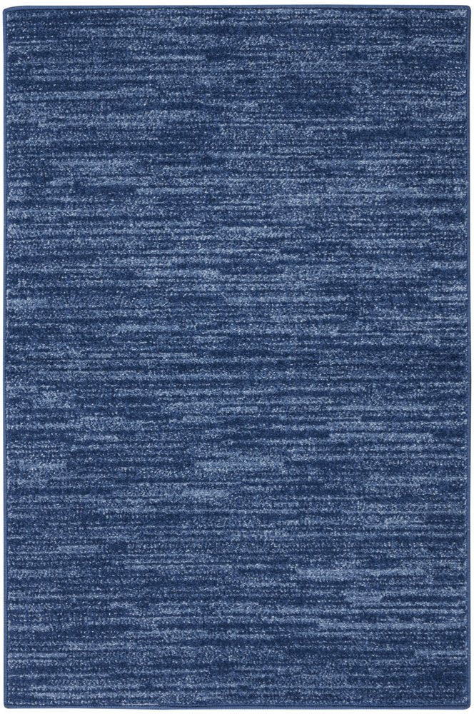 4' Runner Navy Blue Indoor Outdoor Runner Rug — view 2