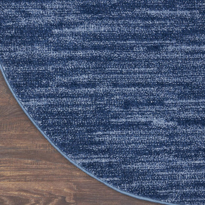 6' X 6' Blue Round Indoor Outdoor Area Rug HomeRoots