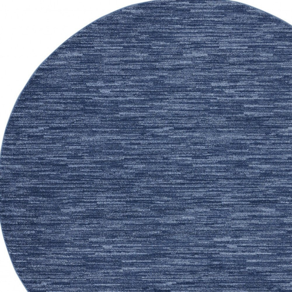 6' X 6' Blue Round Indoor Outdoor Area Rug — view 1