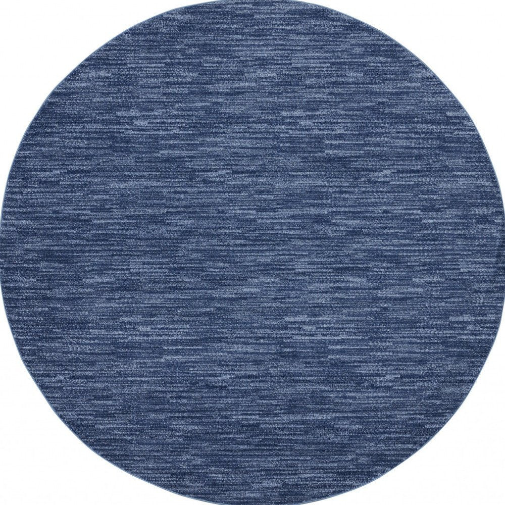 6' X 6' Blue Round Indoor Outdoor Area Rug — view 2