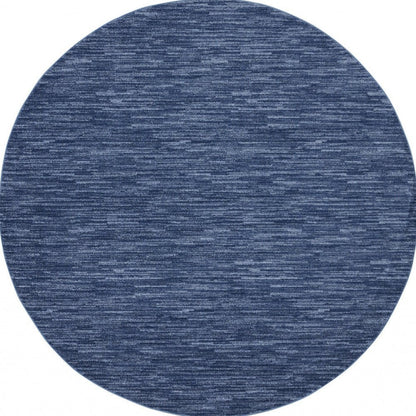 6' X 6' Blue Round Indoor Outdoor Area Rug HomeRoots