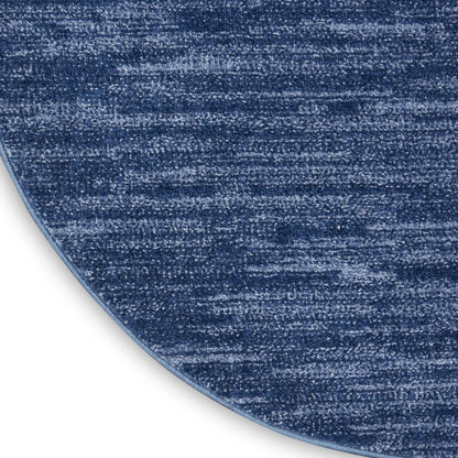 6' X 6' Blue Round Indoor Outdoor Area Rug HomeRoots