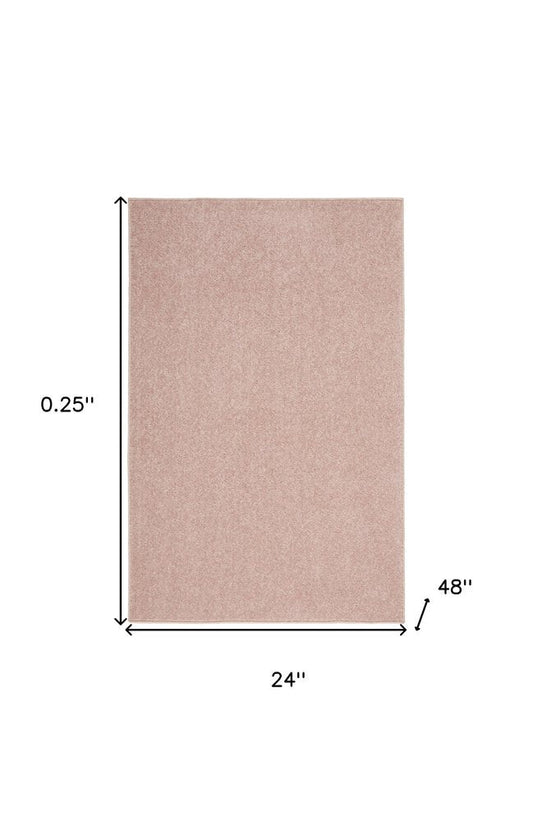 4' Runner Pink Indoor Outdoor Runner Rug