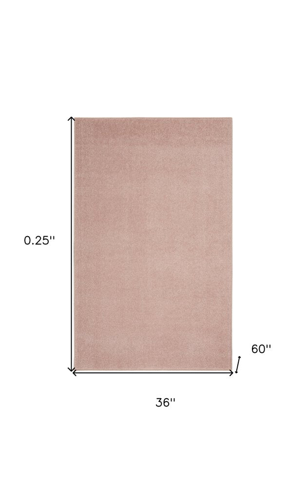 3' X 5' Pink Indoor Outdoor Area Rug HomeRoots